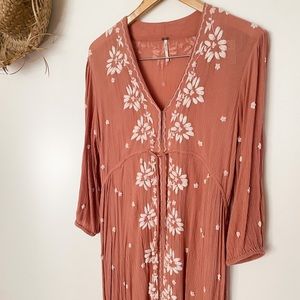 Free People embroidered dress medium